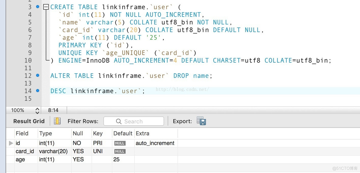 修改数据库支持emoji表情 数据库修改表语句_MySQL alter语句_09