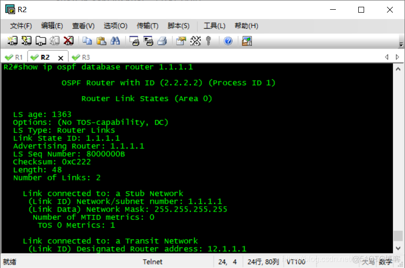 OSPF 一类LSA ospf的一类二类_OSPF_03