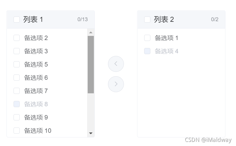 VUE使用ElementUI的table表格重构穿梭框 vue穿梭框组件_node.js