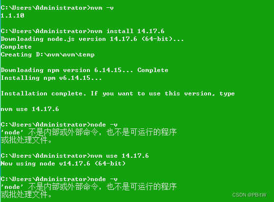 nvm node 下载yarn nvm安装node失败_nvm注意事项_03