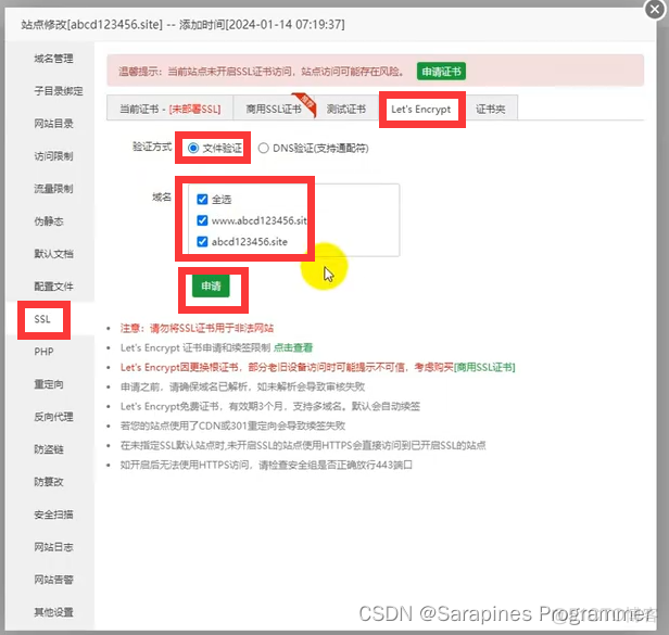 【服务器】使用域名解析服务器的IP地址并配置SSL证书_域名_23