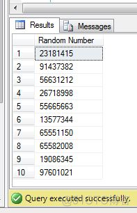 sql server 给出范围随机数 sql中随机数函数_随机数