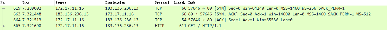 wireshark中完整的三次握手 wireshark分析三次握手_客户端_04