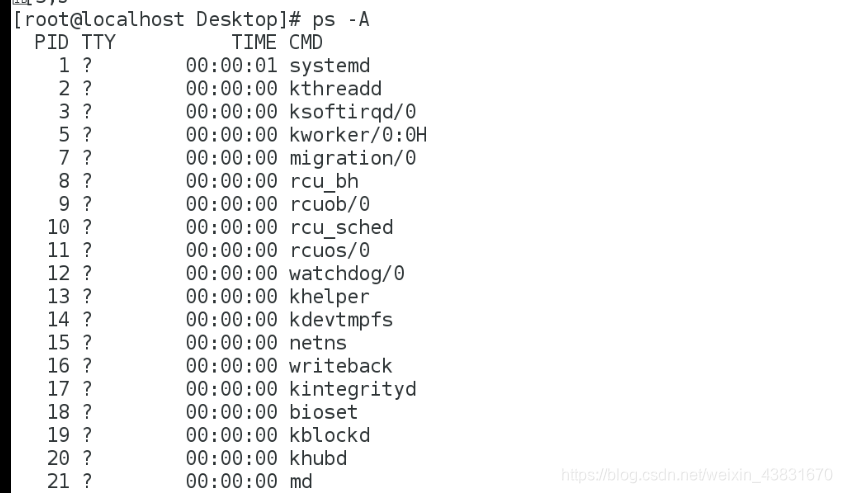 centos 查看pid线程数 命令 linux查看pid进程_优先级