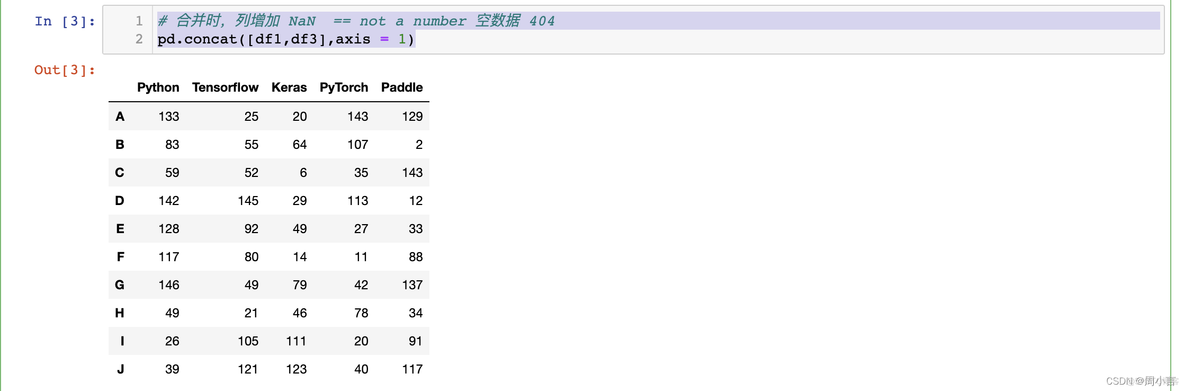 如何将Series数据以行的形式合并到DataFrame dataframe多行合并成一行_python_03