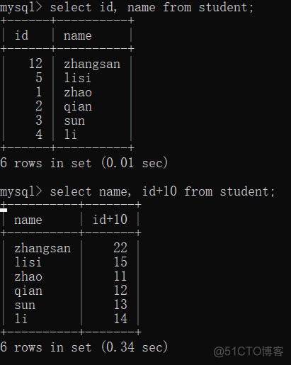 select查询Empty set Select查询结果作为表_表名_02