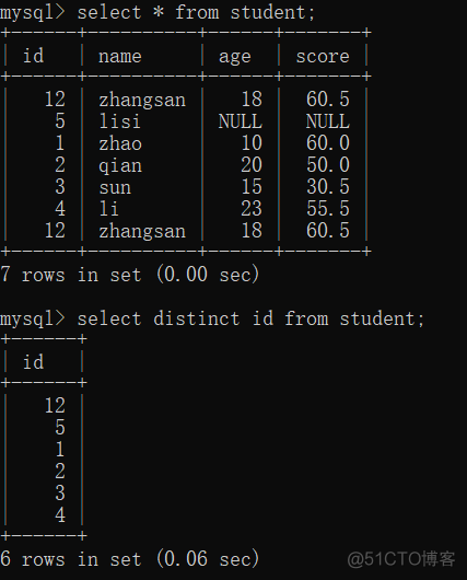 select查询Empty set Select查询结果作为表_数据库_04