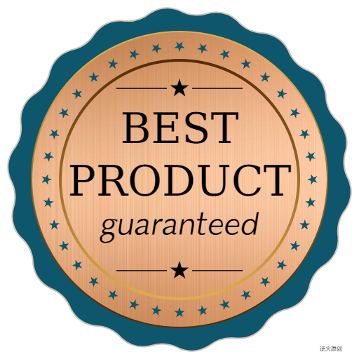 【Canvas与艺术】绘制蓝色波纹铜质Best Product Guaranteed徽章_Canvas 贝塞尔 曲线 徽章