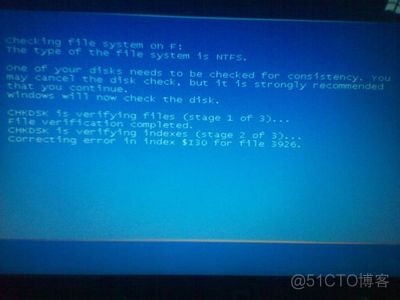 chkdsk is verifying indexes chkdskisverifyingindexes开不了机_数据