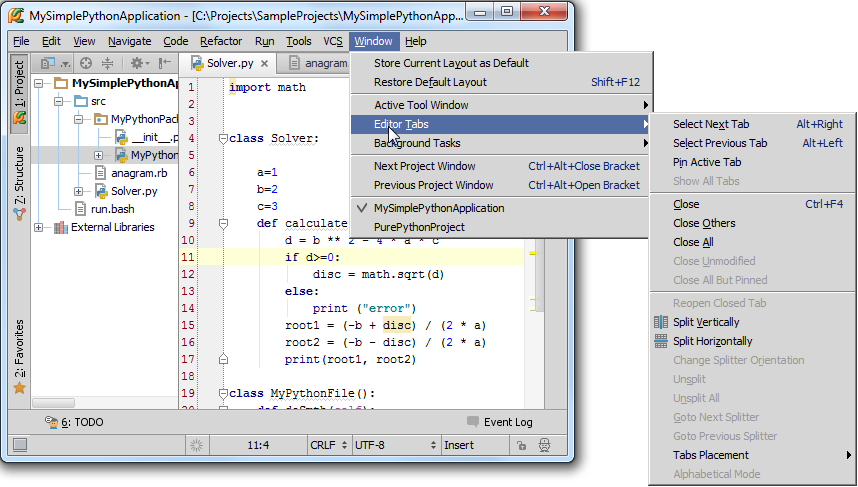 pycharm run 默认test pycharm choose start menu folder_pycharm run 默认test