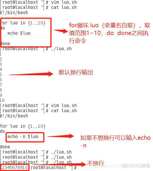 shell echo在上一行输出 shell中echo输出不换行_shell echo在上一行输出_14