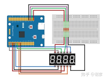 python 51单片机 代码 python控制51单片机_两位数码管显示学号练习程序和图_08