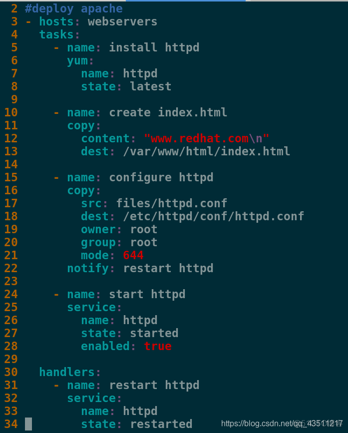 ansible检查plasybook语法 ansible playbook debug_apache_10