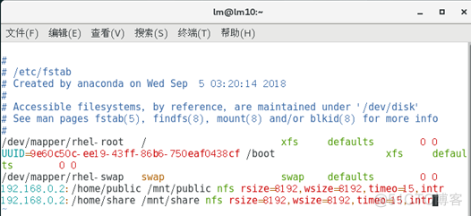 nfs 4294967294 linux服务器 linux服务器nfs配置实验报告_客户端_03