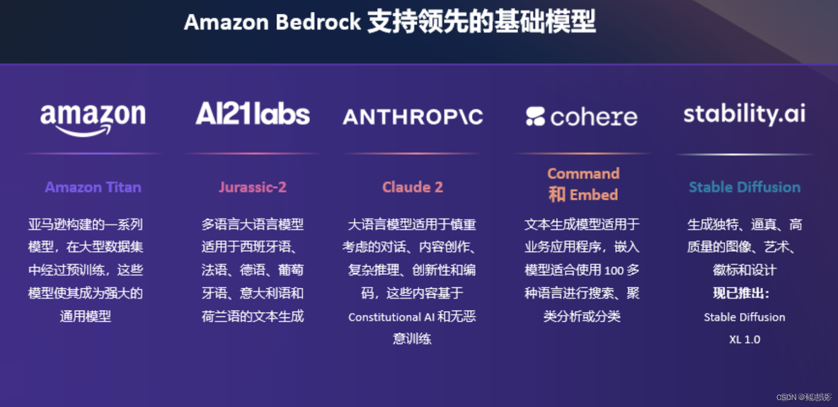 什么是Amazon Bedrock (亚马逊云的生成式 AI产品)_经验分享_02