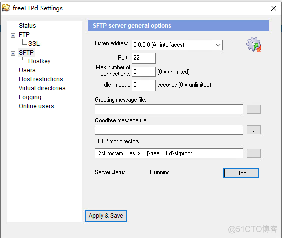 freesshd 搭建完成sftp登不上 freesshd配置sftp_客户端_06