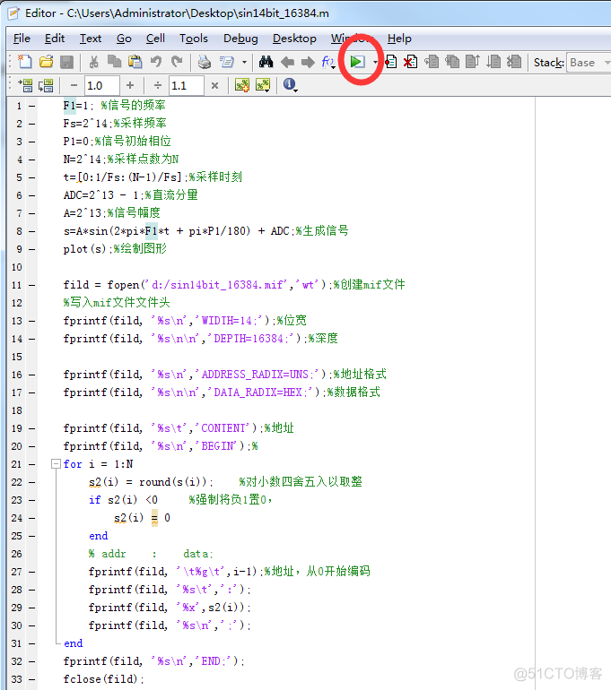 cubemx生成正弦波 用matlab生成正弦波mif文件_cubemx生成正弦波