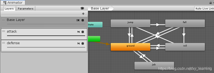 Unity animator 切换layer unity animator trigger_状态机_02