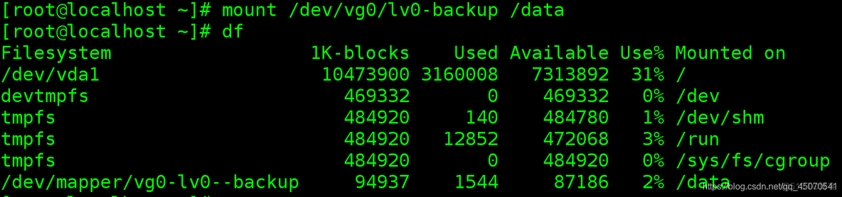 centos lvm 磁盘大小 更改 linux磁盘lvm_centos lvm 磁盘大小 更改_52