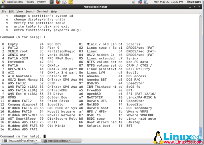 centos中fdisk指令 linux中fdisk命令的用法_特权级_03