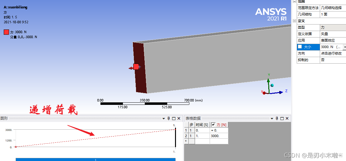 workbench presure载荷selection栏为黄色0 workbench载荷步设置_响应分析_06