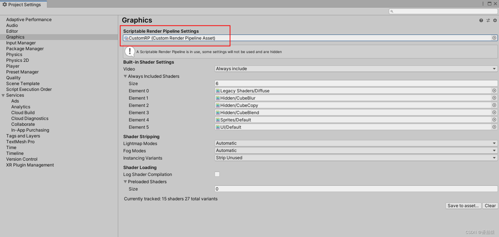 unity 怎么切换成通用渲染管线 unity修改渲染管线_SRP_10