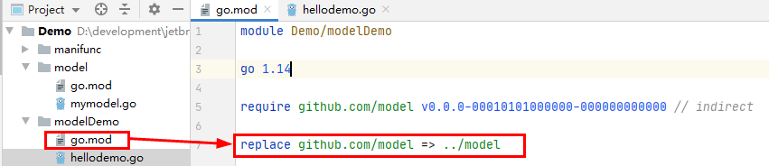 goZero使用demo教程 go mod详解_相对路径_12