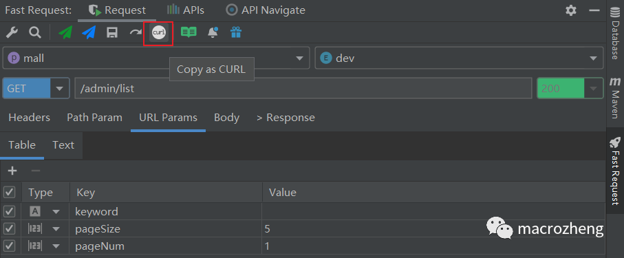 idea中postman生成java代码 idea模拟postman_API_15