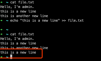 linux中echo命令 写入多行文本 linux echo 写入文件_重定向操作符