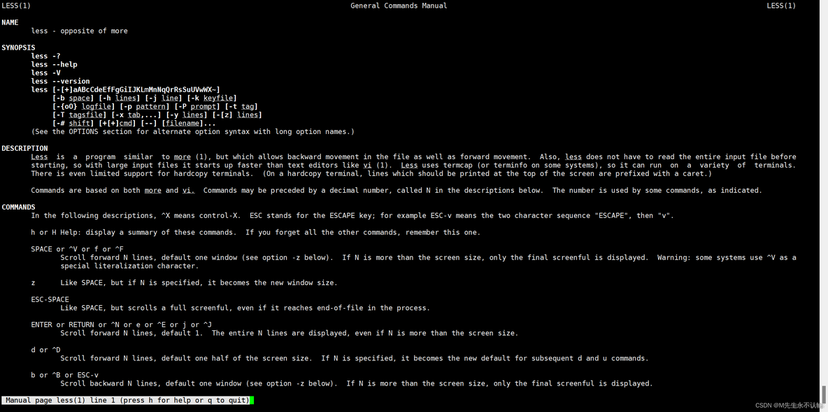 less more 命令 more less命令的区别_more_02