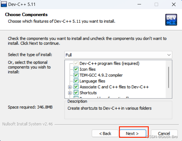 Dev-C++详细安装教程及中文设置（附带安装包链接）_C语言_05