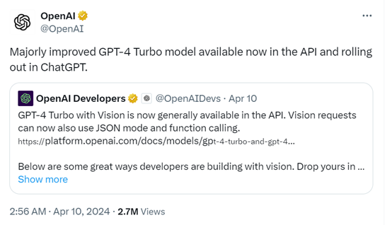 GPT-4 Turbo全面开放Vision功能！,GPT-4 Turbo全面开放Vision功能！_数据,第1张