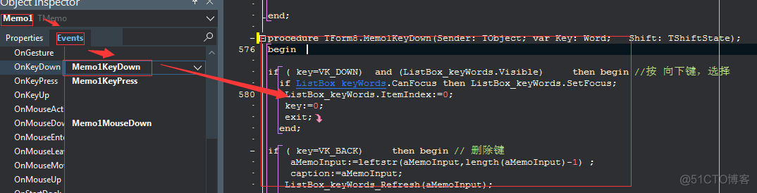 delphi中Memo1中ListBox_keyWords代码补全_代码补全_05