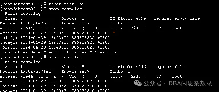 Linux中atime,ctime与mtime的细节疑问总结_mysql_03