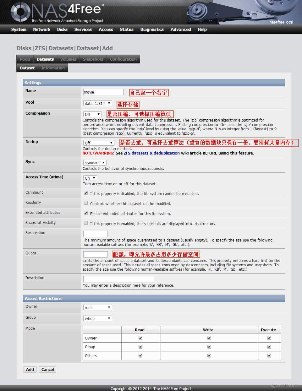 freenas 设置nfs freenas配置smb_用户名