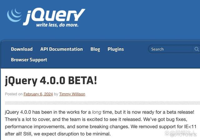 jQuery 4.0.0 Beta 老树发新芽_Web