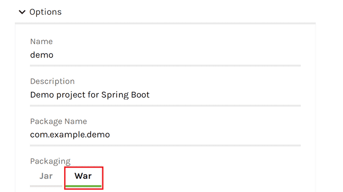 不该程序的情况下给变springboot的端口 怎么将springbootweb应用程序部署为war_应用程序服务_02