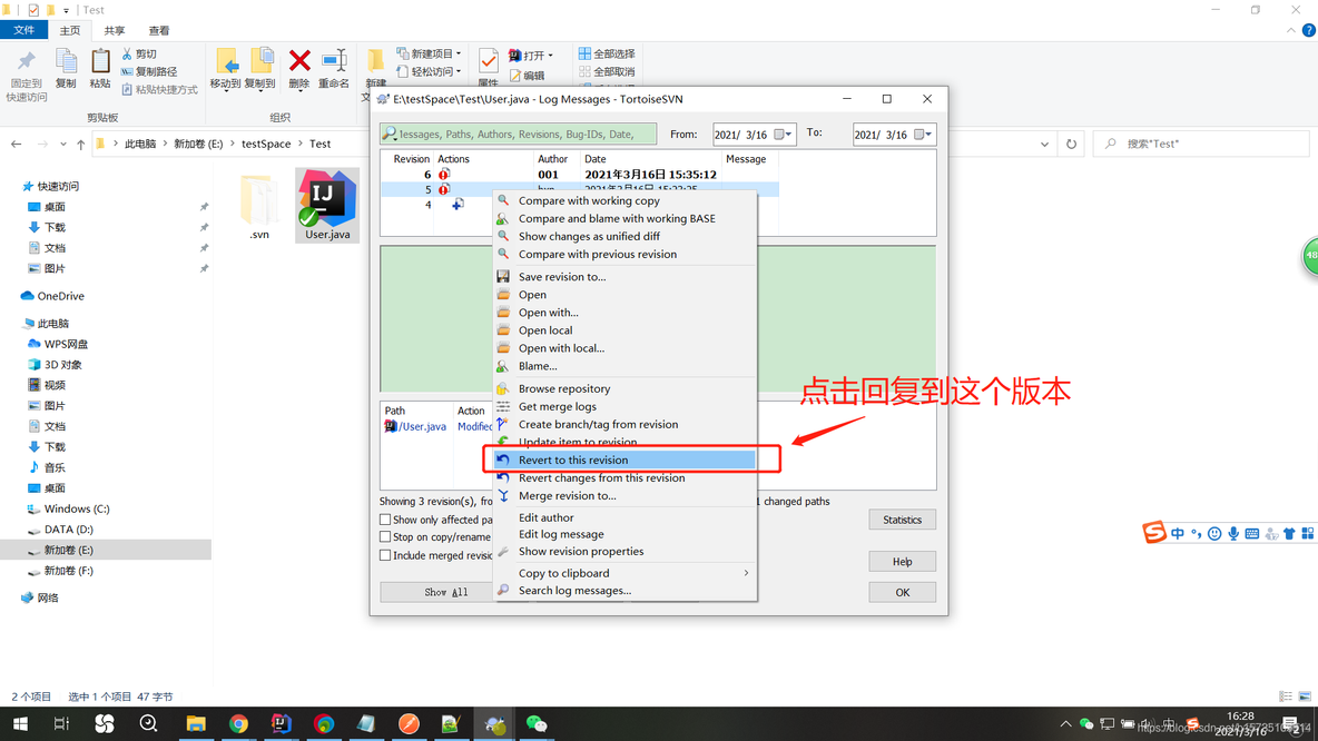 SVN update choose items保存上次的设置 svn如何update_java文件_04