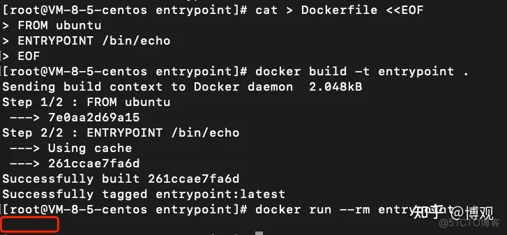 使用exec模式与shell模式，执行ENTRYPOINT和CMD的区别_Docker_07