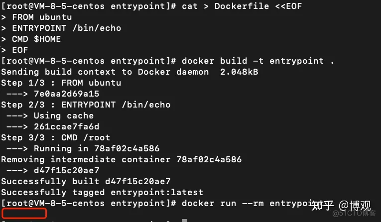 使用exec模式与shell模式，执行ENTRYPOINT和CMD的区别_Docker_09