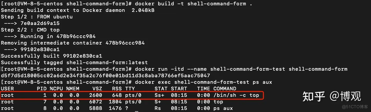 使用exec模式与shell模式，执行ENTRYPOINT和CMD的区别_docker_12