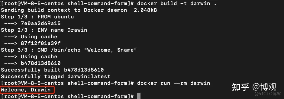 使用exec模式与shell模式，执行ENTRYPOINT和CMD的区别_Docker_14