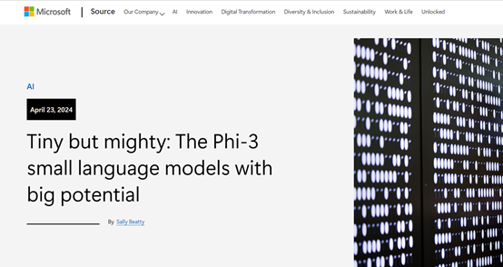 微软开源最强小参数大模型—Phi-3 Mini_语言模型