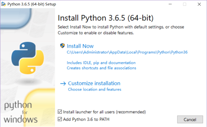 windos设置默认使用python3 python默认安装和自定义安装_windos设置默认使用python3_07