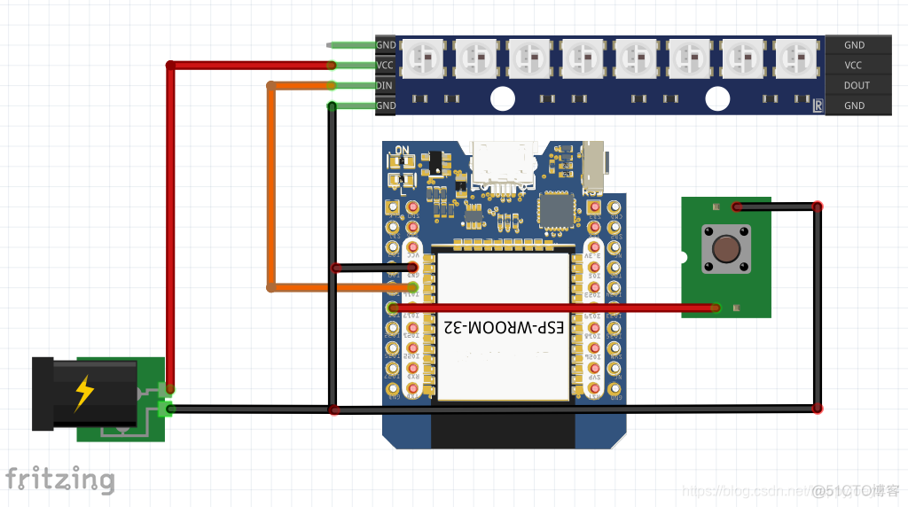 esp32 ws2812 esp32 ws2812b点阵_#define_06