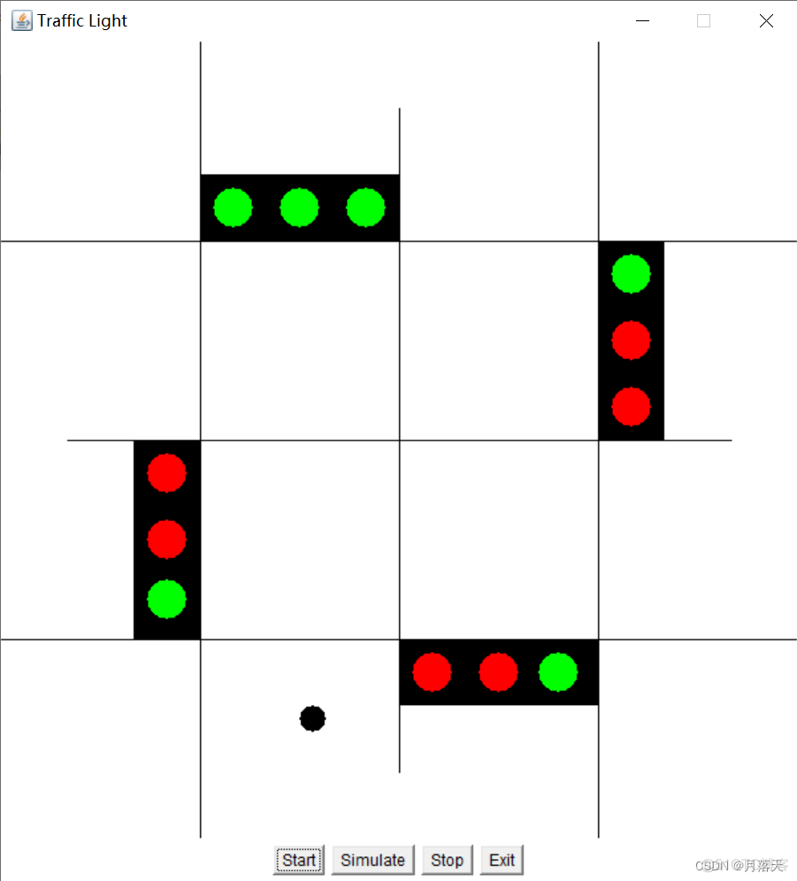 JAVA 十字路口 红绿灯 小程序 java红绿灯模拟_ide_05