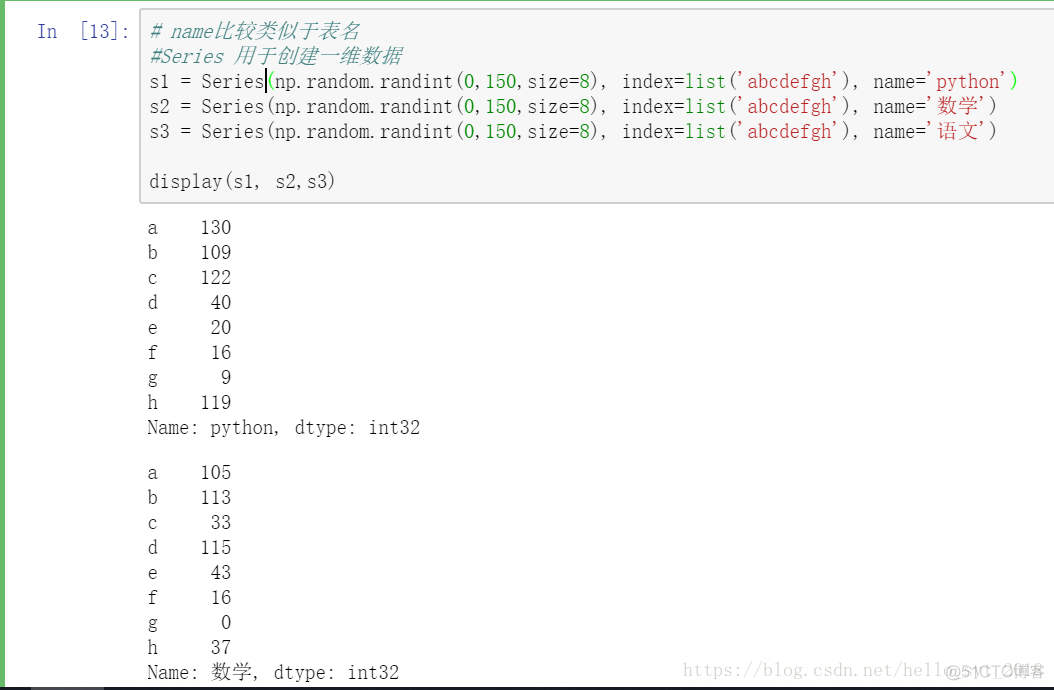 DataFrame和Series之间相乘 dataframe和series的区别_数据_02