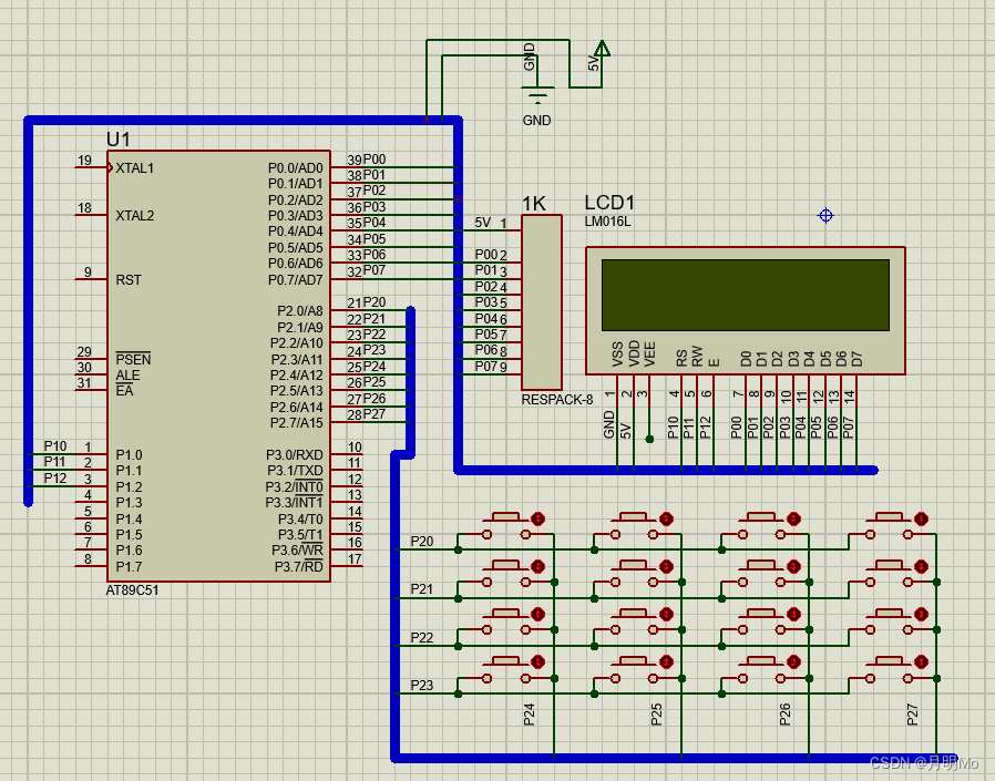 proteus 8 professional怎么找c8t6的芯片 proteus8lcd1602_单片机