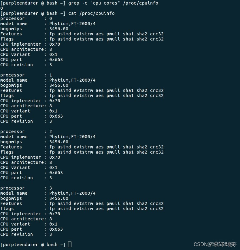 Linux shell编程学习笔记51： cat /proc/cpuinfo：查看CPU详细信息_cpuinfo_04