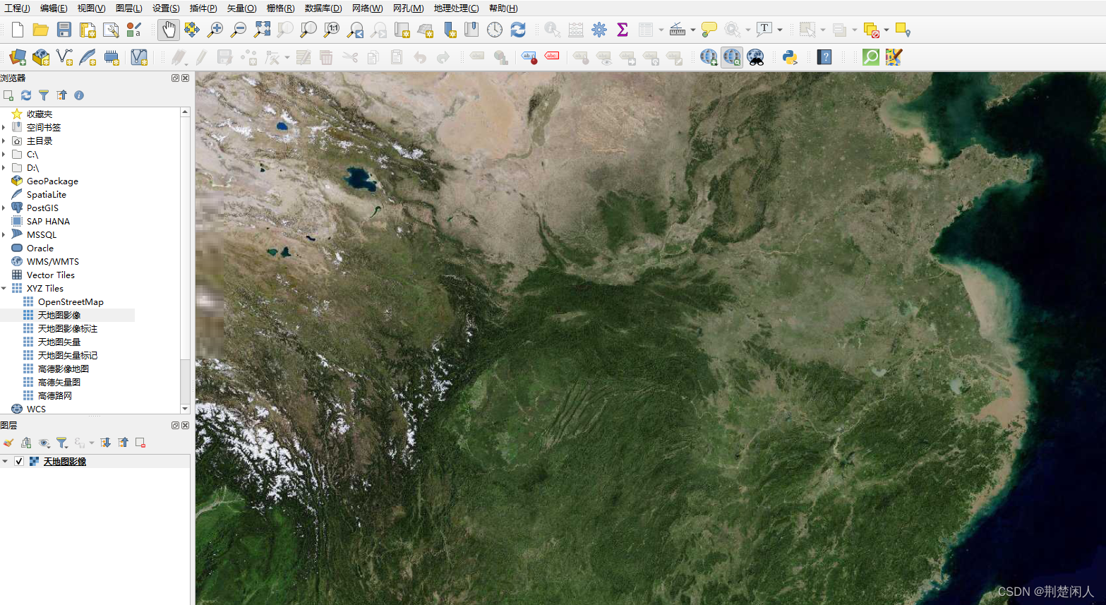 qgis打开python qgis打开地图_天地图_04